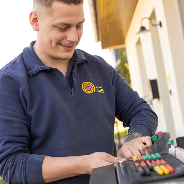 Mitarbeiter an der Arbeit 